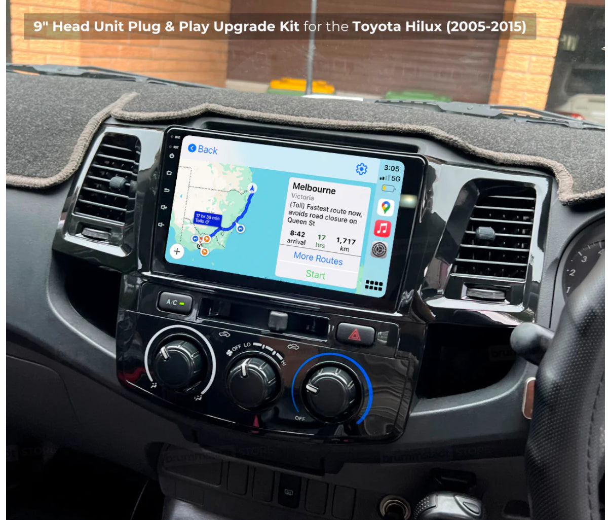 Toyota Hilux N70 head unit upgrade plus reverse camera